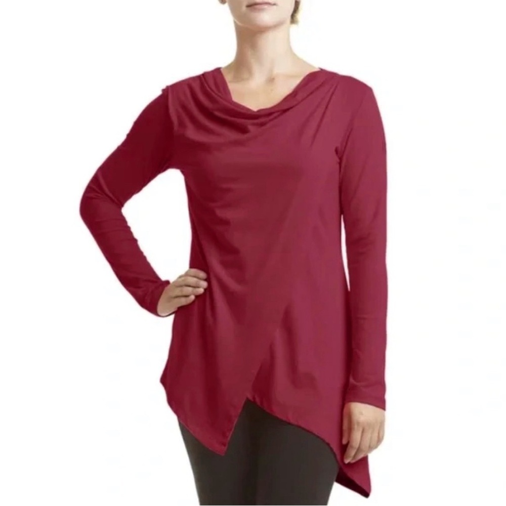 FIG 🇨🇦 Purple Bamboo Long Sleeve Tunic Top Size Medium Made in Canada